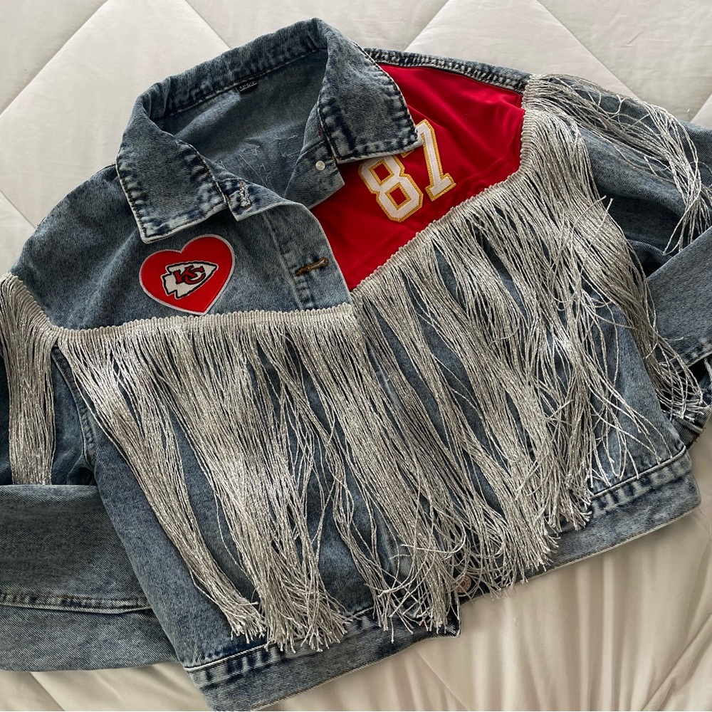 Travis Kelce & Taylor Swift - KC Football Jacket